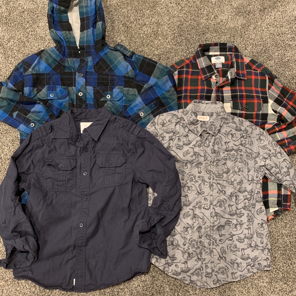 Lot of boys button-up shirts